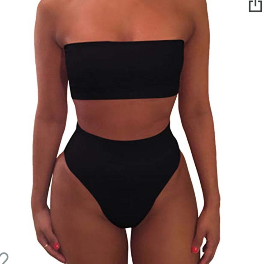 Cheeky high waist bikini set